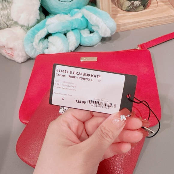 FURLA Leather Wristlet Clutch Pouch Bag/coin purse Bundle/NWT - Picture 9 of 10